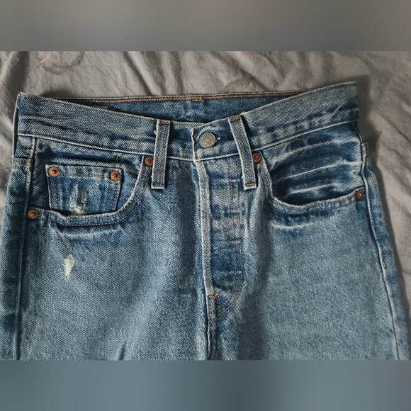 LEVI'S 501 Distressed Skinny Jeans | SZ 24 x 28 - Picture 3 of 9